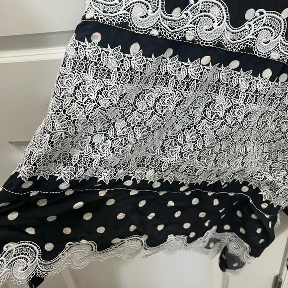 Koché Black Polka Dot Panel Dress Size 42 FR / 10 US $665